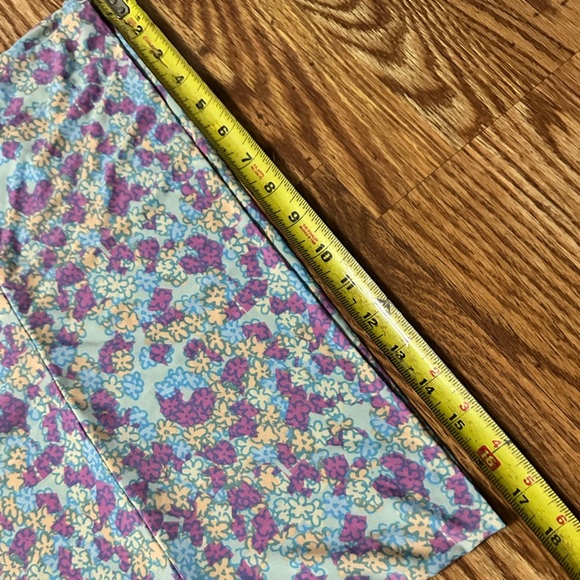 LuLaRoe Sz XL Pastel Multi-Color Floral Print Stretch Maxi Skirt - Picture 4 of 7